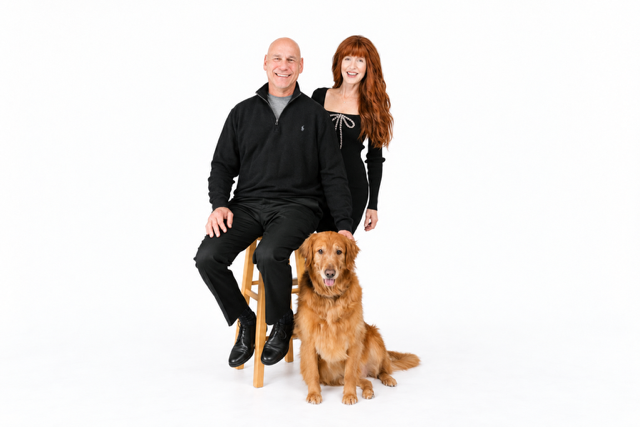 Darrin and Cyndi Shifrel with their dog